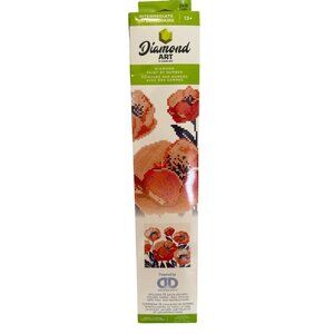 Leisure Arts Diamond Painting Kit Dazzling Gem Poppies Intermediate Lvl 12x12